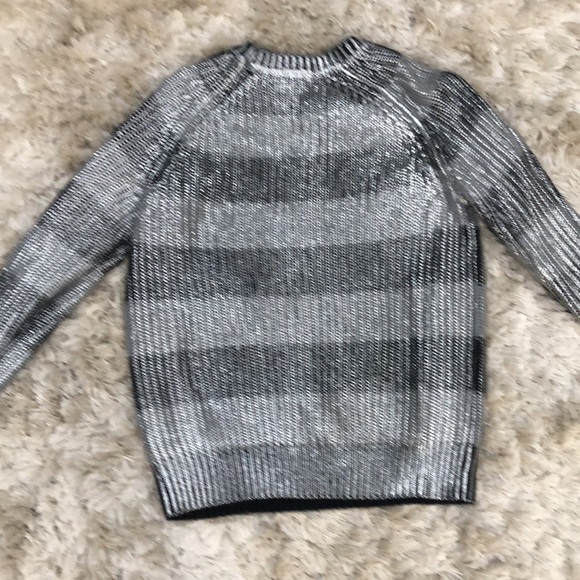 MICHAEL Michael KORS Metallic Grey & Black Stripped sweater - Picture 10 of 17